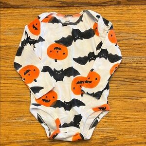 24 month Carter's Orange and Black Pumpkin Bat Bodysuit